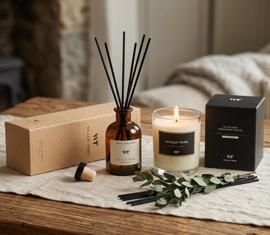 WEALD TRIBE Flower Reed Diffuser Set Eucalyptus & Lavender Scent For Bathroom Accessories Shelf Decor & Air Fresheners, Sticks Defusers With 4.0 fl oz Essential Oils, House Bedroom Office Decor & Gift thumbnail 6