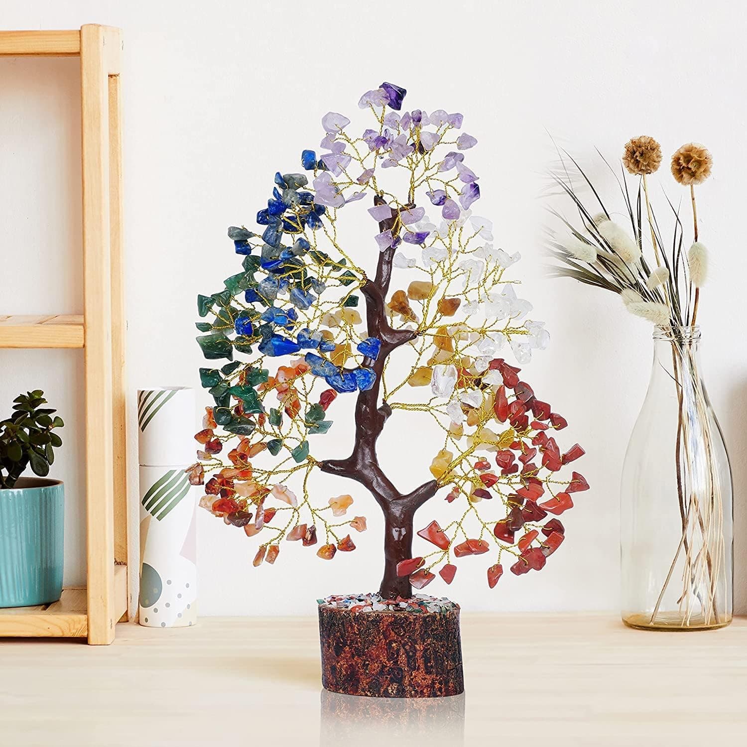 YATSKIA 7 Chakra Tree of Life - Crystals and Healing Stones | Birthday Gifts | Crystal Tree for Positive Energy | Home & Office Decor | Gifts for Women thumbnail 2