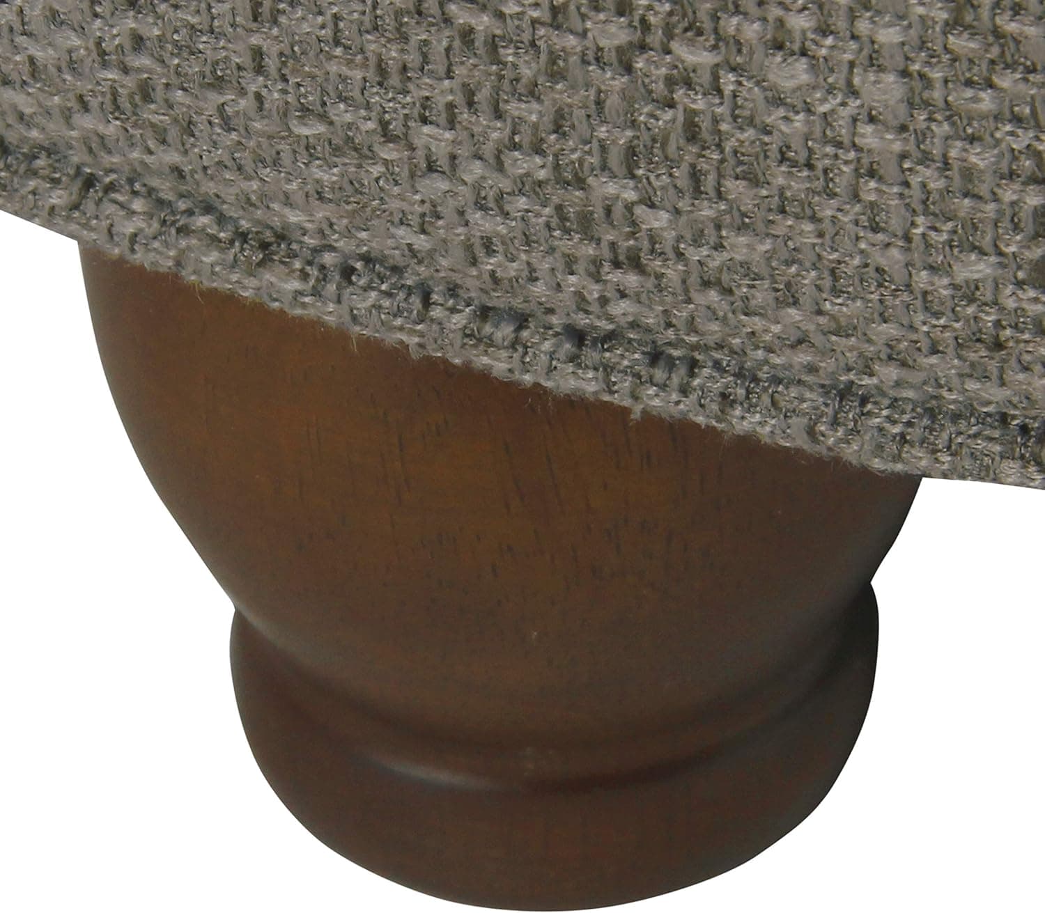 Homepop Home Decor | Button Tufted Woven Round Storage Ottoman | Ottoman with Storage for Living Room & Bedroom (Dark Gray) thumbnail 7