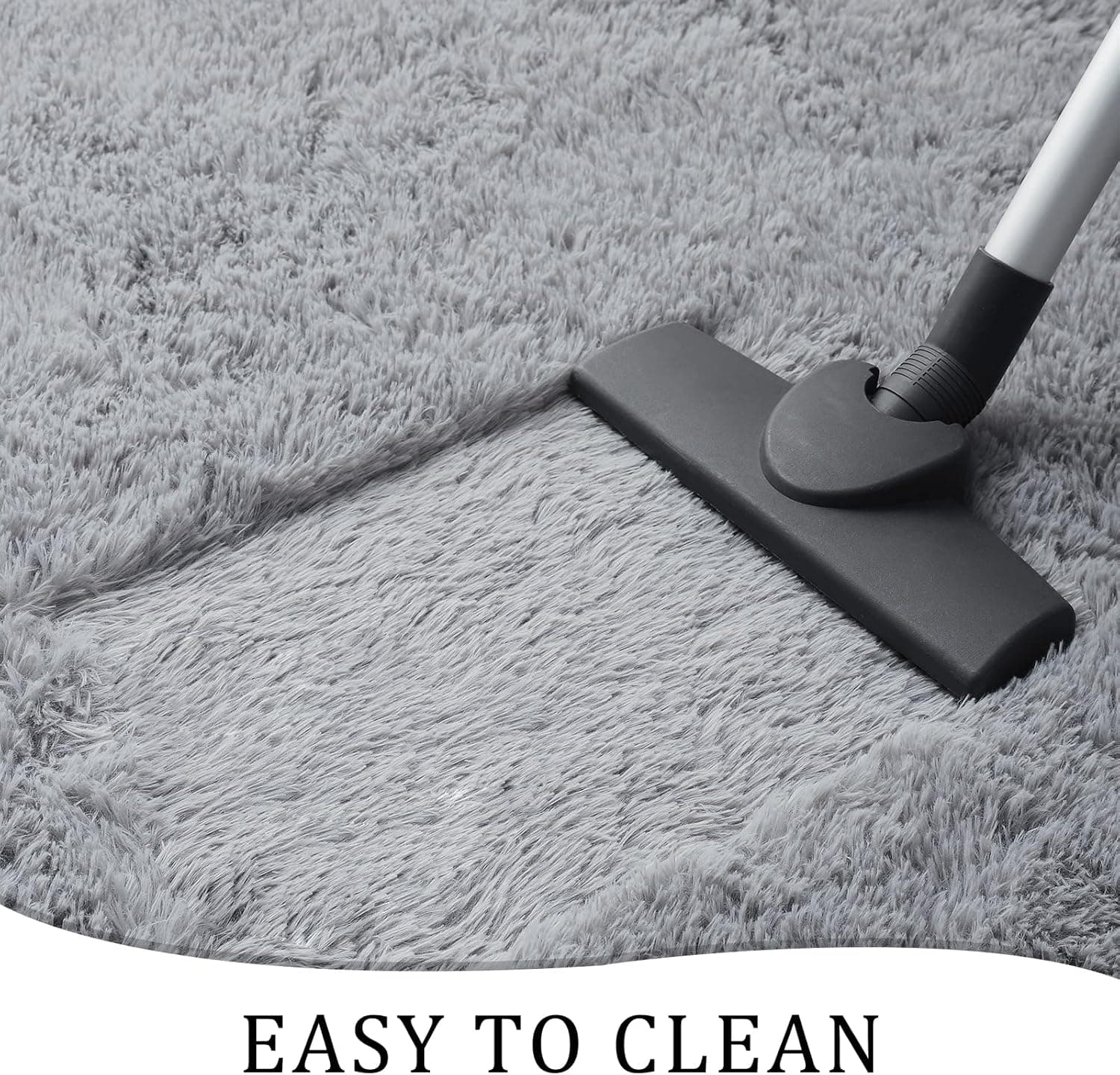 Chicrug Soft Runner Rugs for Bedroom Living Room Plush Fluffy Rug 2x6 Feet, Shag Furry Area Rug Carpet Non Shedding for Nursery Children Kids Girls Room Home Decorative, Grey thumbnail 4