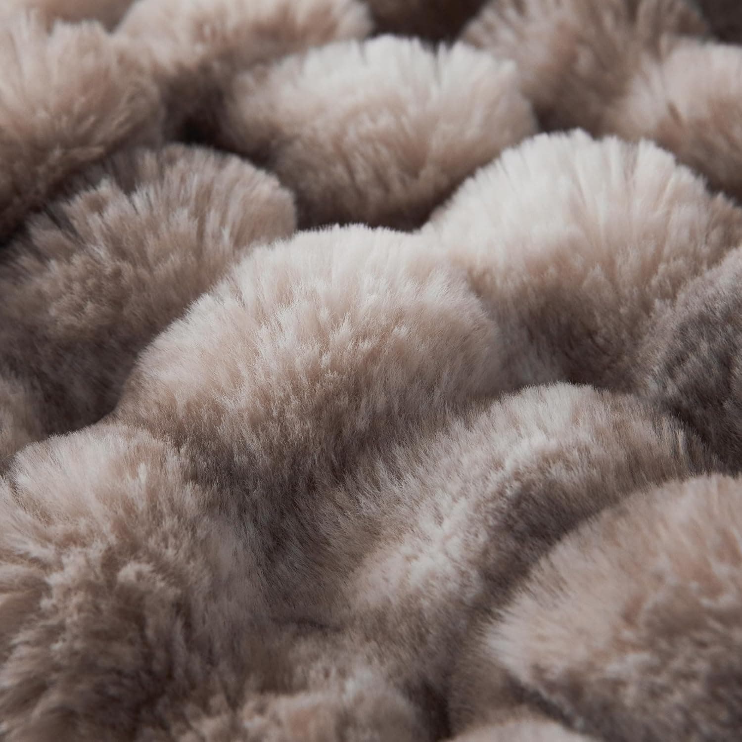 COOVA Tie-Dye Brown Faux Fur Throw Blanket – Luxuriously Soft 50x60" Cozy Plush Design for Sofa & Bedroom thumbnail 5